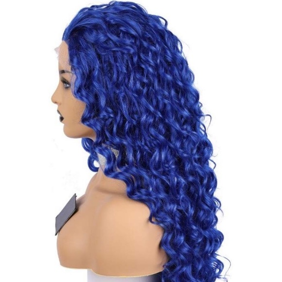 💕ACADIA 26” BLUE DEEP CURLY LACE FRONT WIG 💕 NWT - Picture 6 of 7